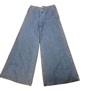 Madewell Wide Sweep Trouser Jeans‎ Medium Wash Blue High Rise Wide Leg 29